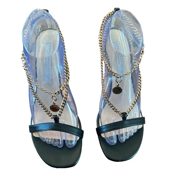 Stella McCartney 100mm Stella Eco Alter Gold Chain High Heels NEW EU 36 US 6 - Picture 2 of 11